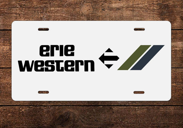 Erie Western License Plate