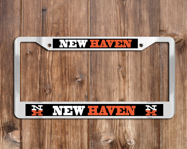 New Haven (NH) Chrome License Plate Frame