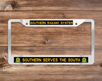 Southern Railway - Southern Serves the South (SOU) Chrome License Plate Frame