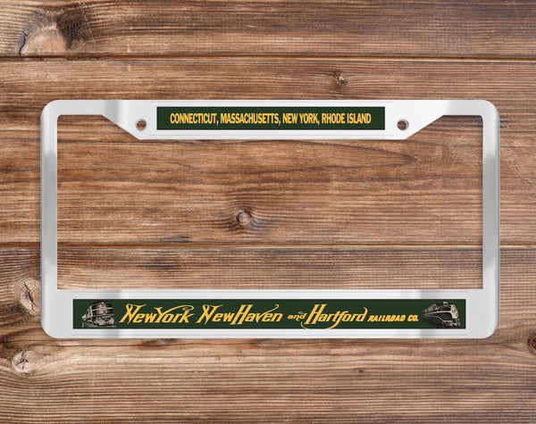 New York, New Haven and Hartford Railroad (NYNH&H) Chrome License Plate Frame
