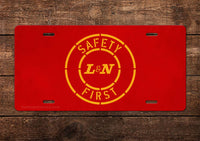 Louisville & Nashville (L&N) RR "Safety First" License Plate