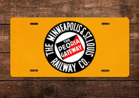 Minneapolis & St. Louis Railway License Plate