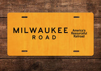 Milwaukee Road - America's Resourceful Railroad - License Plate