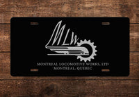 Montreal Locomotive Works, LTD License Plate