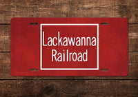 Lackawanna Railroad License Plate