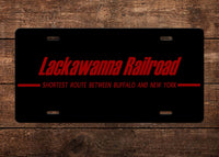 Lackawanna Railroad - The shortest route... - License Plate