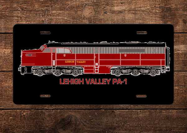 LeHigh Valley PA-1 Locomotive License Plate