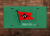 Lehigh Valley Railroad Flag License Plate