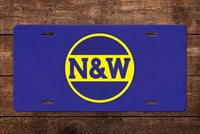 Norfolk & Western (N&W) - Hamburger Logo - License Plate