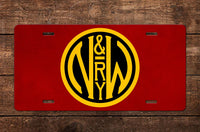 Norfolk & Western (N&W) Logo License Plate