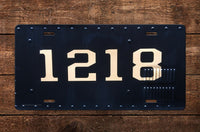 Norfolk & Western (N&W) 1218 Cab Number License Plate