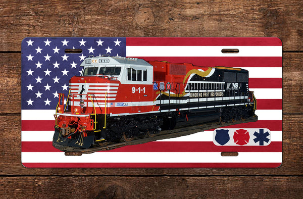 Norfolk Southern (NS) 9-1-1 Locomotive License Plate