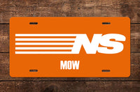 Norfolk Southern (NS) MOW License Plate