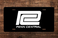 Penn Central License Plate (White)