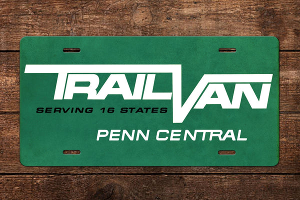 Penn Central TrailVan License Plate
