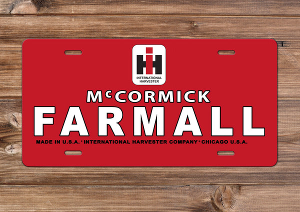 IH Farmall License Plate
