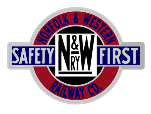Norfolk & Western (N&W) Safety First Vinyl Sticker
