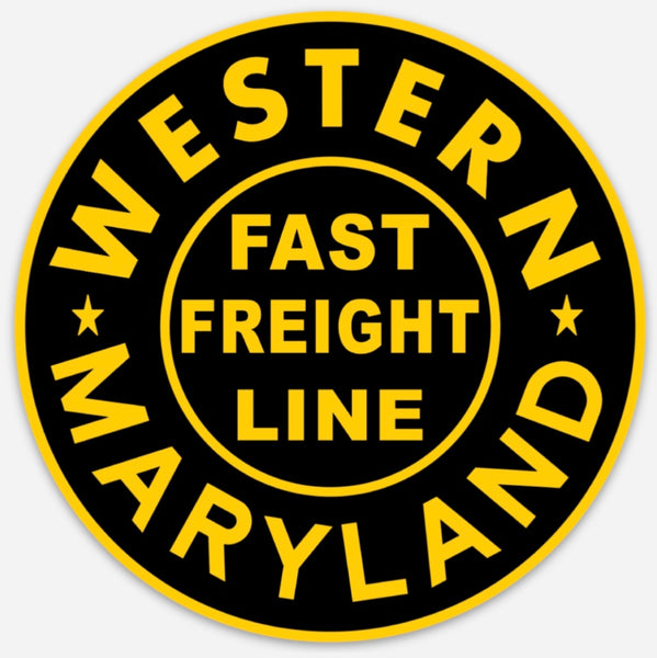 Western Maryland (WM) Fast Freight Vinyl Sticker