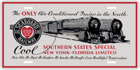 Seaboard Air Line RR - Southern States Special - License Plate