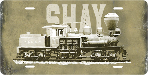 Shay Locomotive License Plate