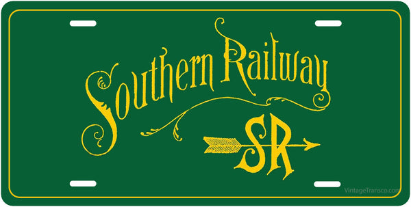 Southern Railway (SOU) Script Logo License Plate
