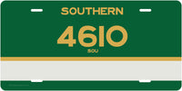 Southern Railway (SOU) CAB Number License Plate (Southern Green/Gold Scheme)