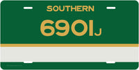Southern Railway (SOU) CAB Number License Plate (Southern Green/Gold Scheme)