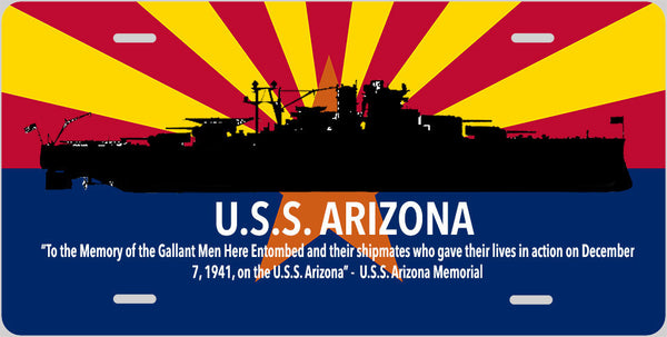 USS Arizona License Plate