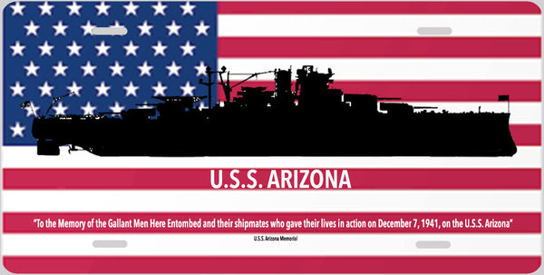 USS Arizona Memorial License Plate