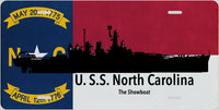 USS North Carolina License Plate