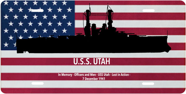 USS Utah Memorial License Plate