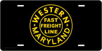 Western Maryland Fast Freight License Plate