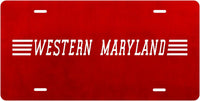 Western Maryland License Plate