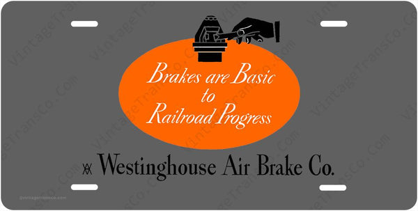 Westinghouse Air Brake Logo License Plate